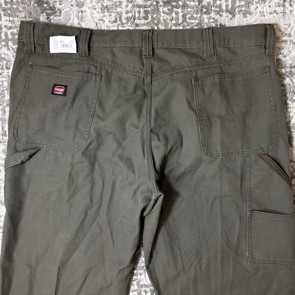 Wrangler Workwear utility pants men's 42 x 30 khaki green heavy duty outdoor NEW - Picture 10 of 13